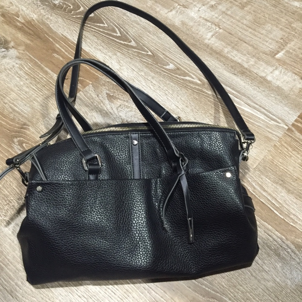 Nine West Black Tote Bag with Cross-body Strap